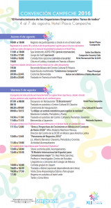 Programa Convención Campeche 